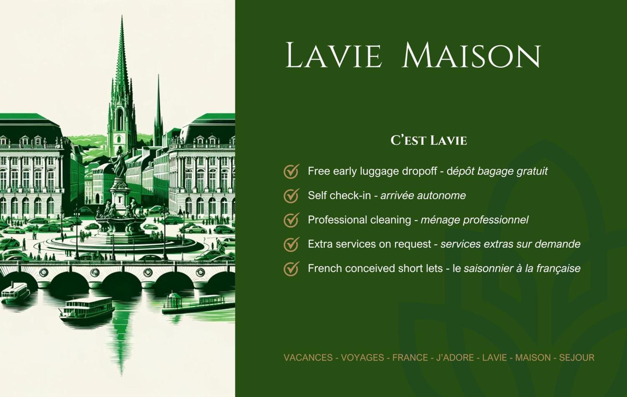 Lavie Maison Large Comfy Flat Bordeaux Exterior photo